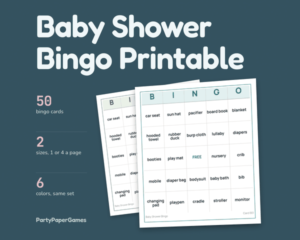 Baby Shower Bingo, the listing cover