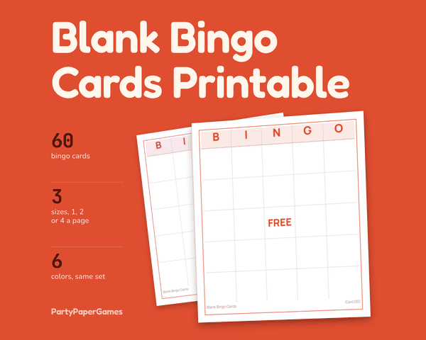 Blank Bingo Cards, the listing cover