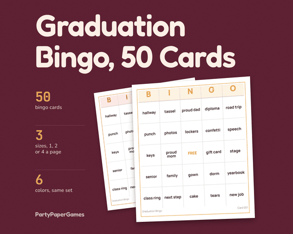 Graduation Bingo, the listing cover