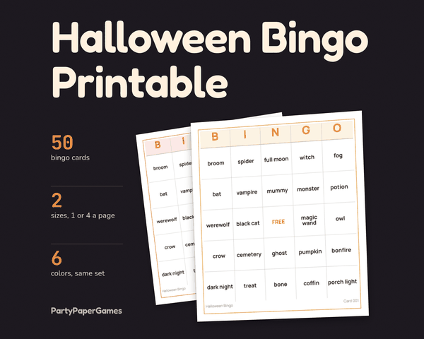 Halloween Bingo, the listing cover