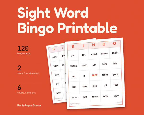 Sight Word Bingo, the listing cover