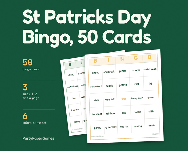 St Patricks Day Bingo, the listing cover