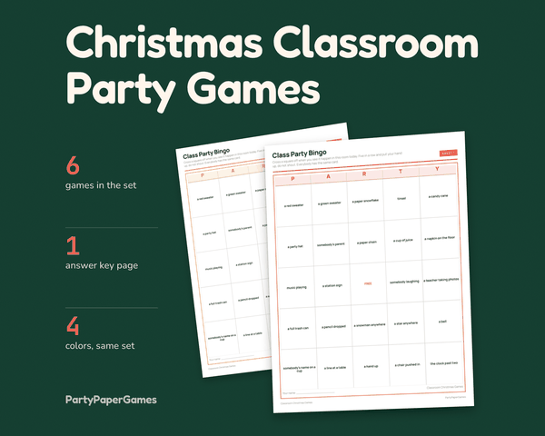 Christmas Classroom Party Games, the listing cover