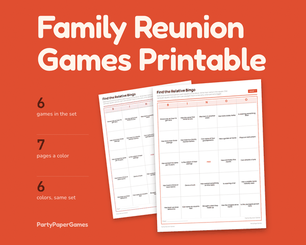 Family Reunion Games, the listing cover