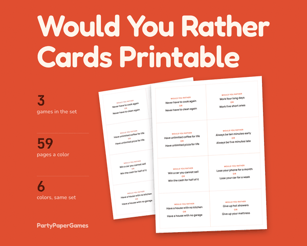 Would You Rather Cards, the listing cover