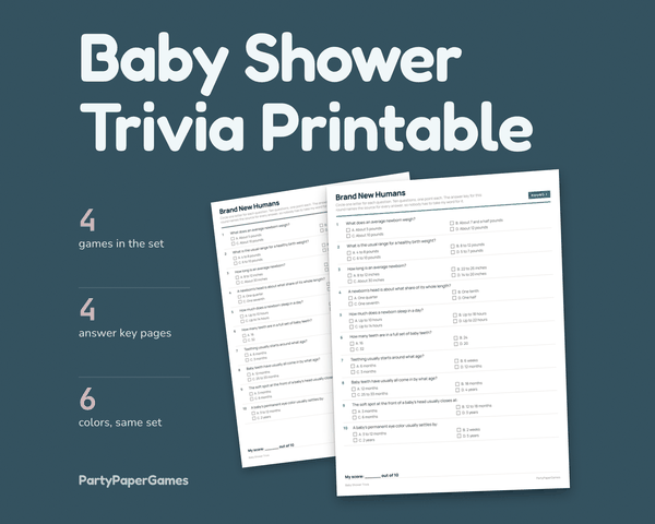 Baby Shower Trivia, the listing cover