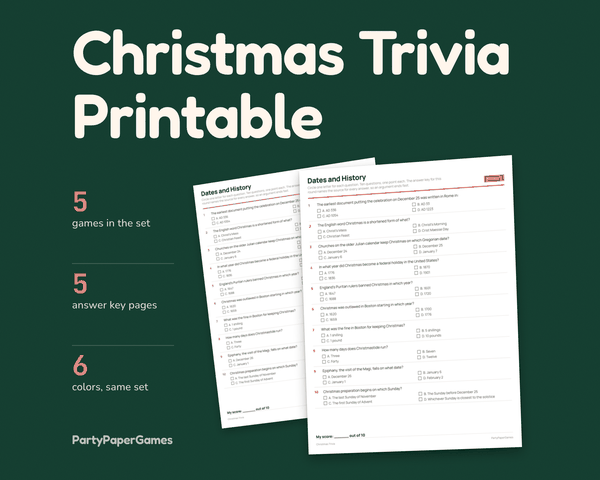 Christmas Trivia, the listing cover